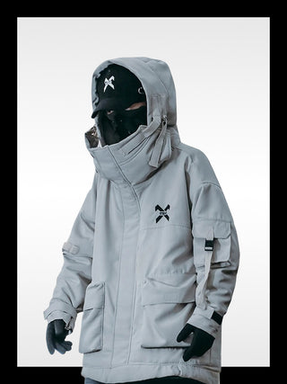 White techwear jacket