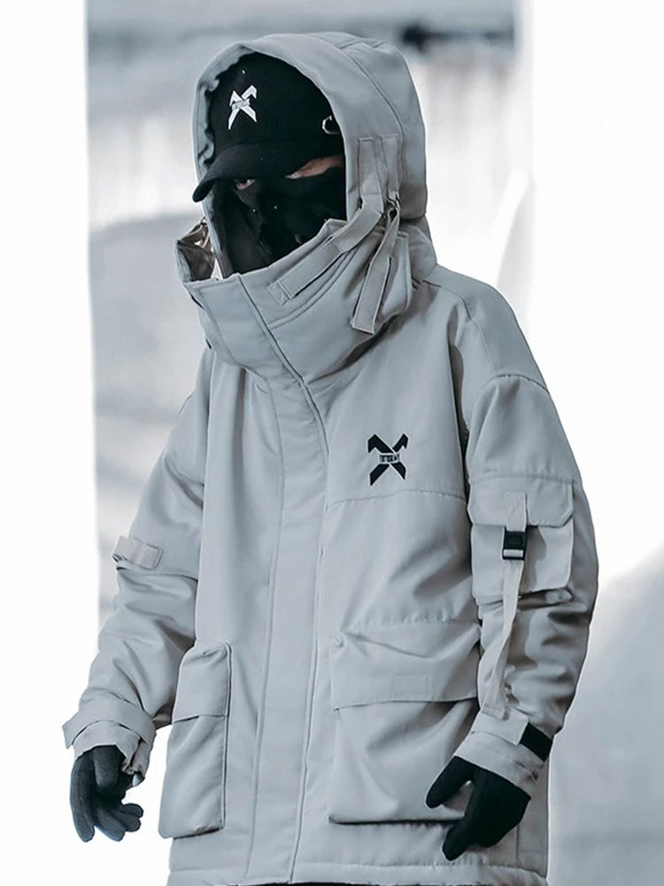 White techwear jacket