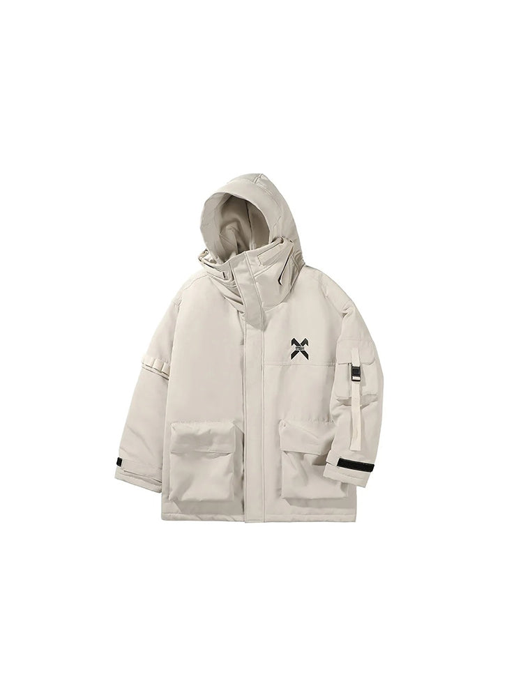 White techwear jacket