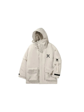 White techwear jacket