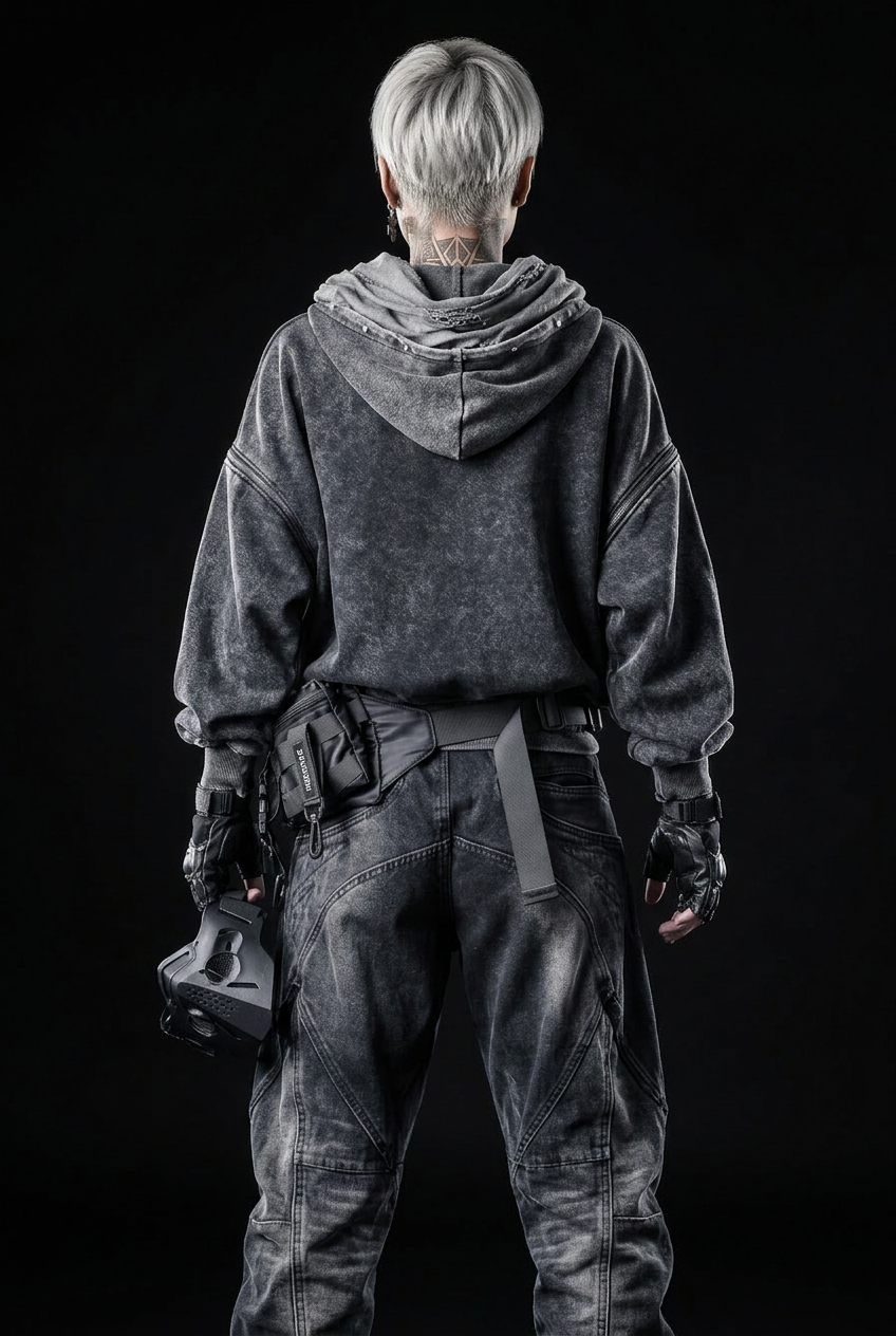 Zwarte hoodie-streetwear