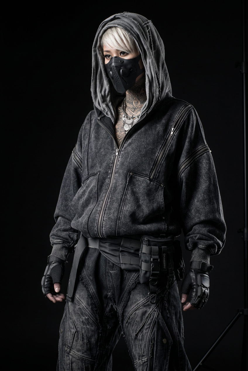 Zwarte hoodie-streetwear