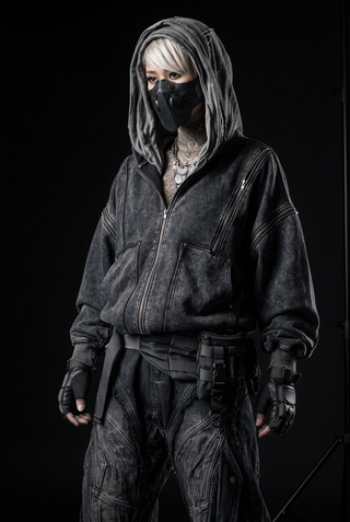 Zwarte hoodie-streetwear