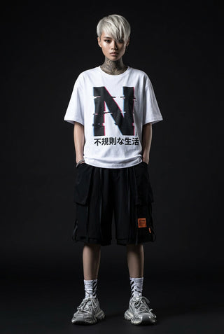 Black streetwear shorts