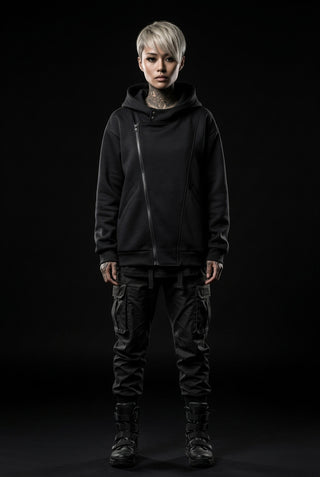 Full zip noir techwear
