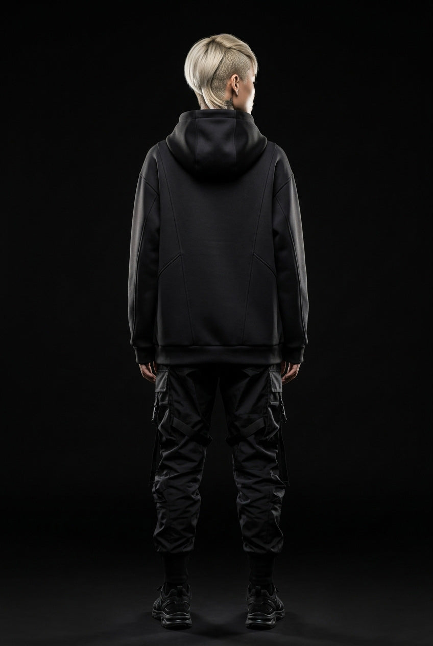 Full zip noir techwear
