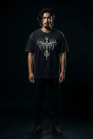 Tee shirt noir imprime N