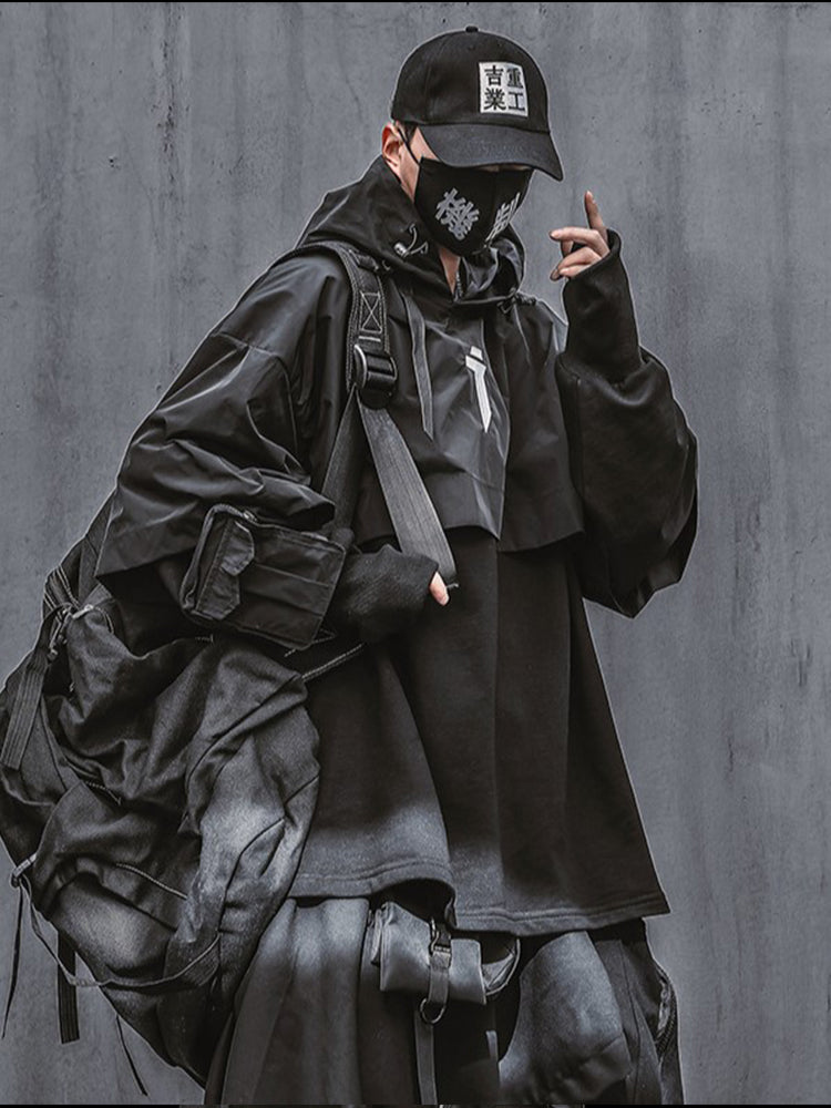 Zwarte hoodie-streetwear