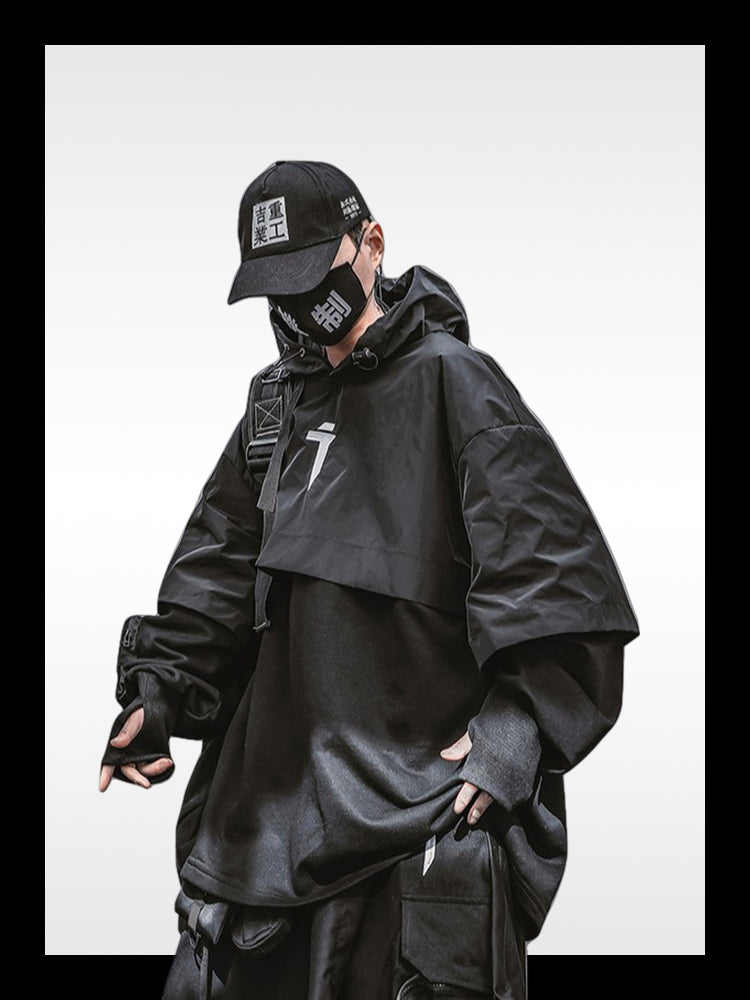 Zwarte hoodie-streetwear