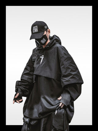 Zwarte hoodie-streetwear