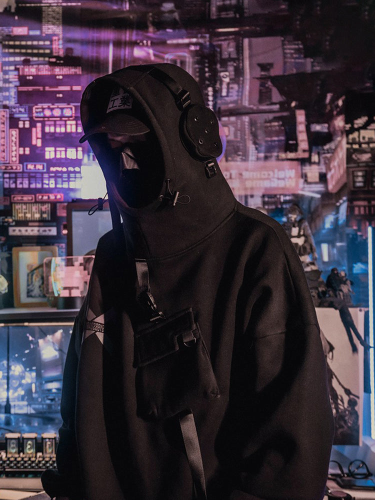 Cyberpunk techwear-hoodie